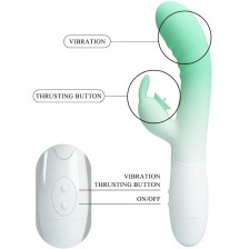 PRETTY LOVE - VIBRATORE CONIGLIO CERBERUS 3O VIBRAZIONI VERDE