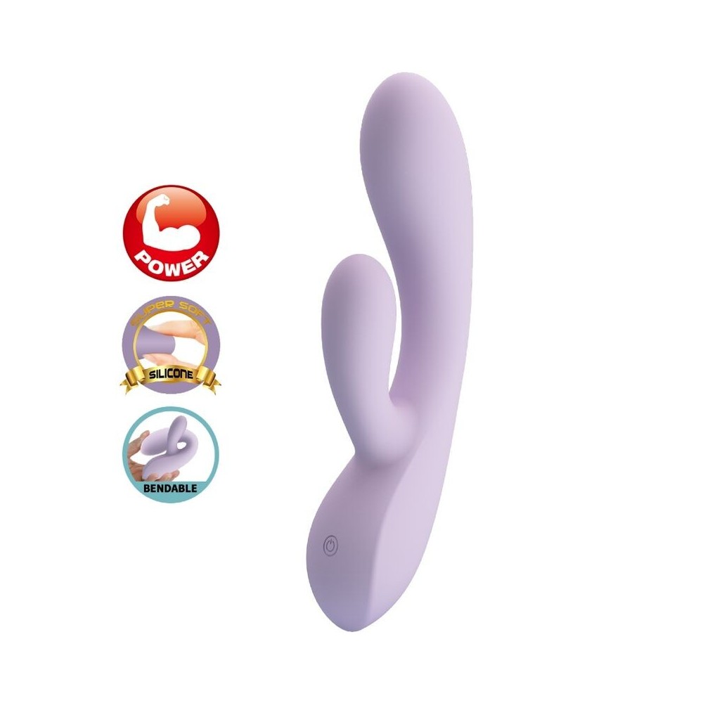 PRETTY LOVE - VIBRADOR ROSOLYN RABBIT 10 VIBRAÇÕES ROXO