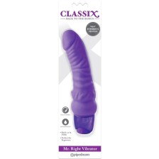 CLASSIX - DILDO VIBRANTE MR. RIGHT MULTI-SPEED 15,5 CM VIOLA