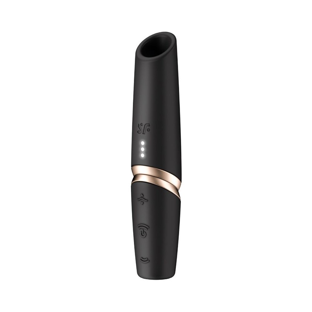SATISFYER - ESTIMULADOR DE CLITÓRIS PERFECT KISS WAVE PRETO / DOURADO