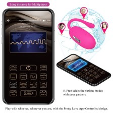 PRETTY LOVE - DOREEN RECHARGEABLE VIBRATING EGG MAGENTA REMOTE CONTROL