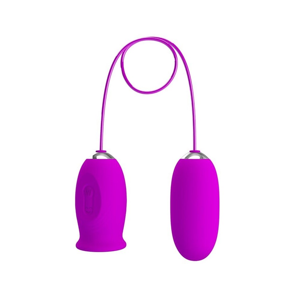 PRETTY LOVE - DAISY DUAL EGG RECHARGEABLE VIBRATOR PURPLE