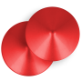 OHMAMA FETISH RED CIRCLE NIPPLE COVERS