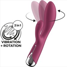 SATISFYER - COELHO GIRATÓRIO 1 CLITÓRIS E ESTIMULAO DE PONTO G VERMELHO