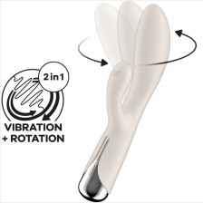 SATISFYER - SPINNING COELHO 1 CLITÓRIS E ESTIMULAO G-SPOT BEGE