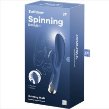 SATISFYER - SPINNING COELHO 1 CLITÓRIS E ESTIMULAO G-SPOT AZUL