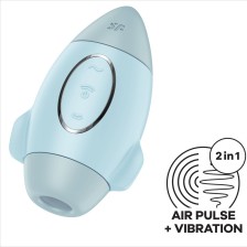 SATISFYER - MISSION CONTROL VIBRATORE PICCOLO BLU A DOPPIO IMPULSO