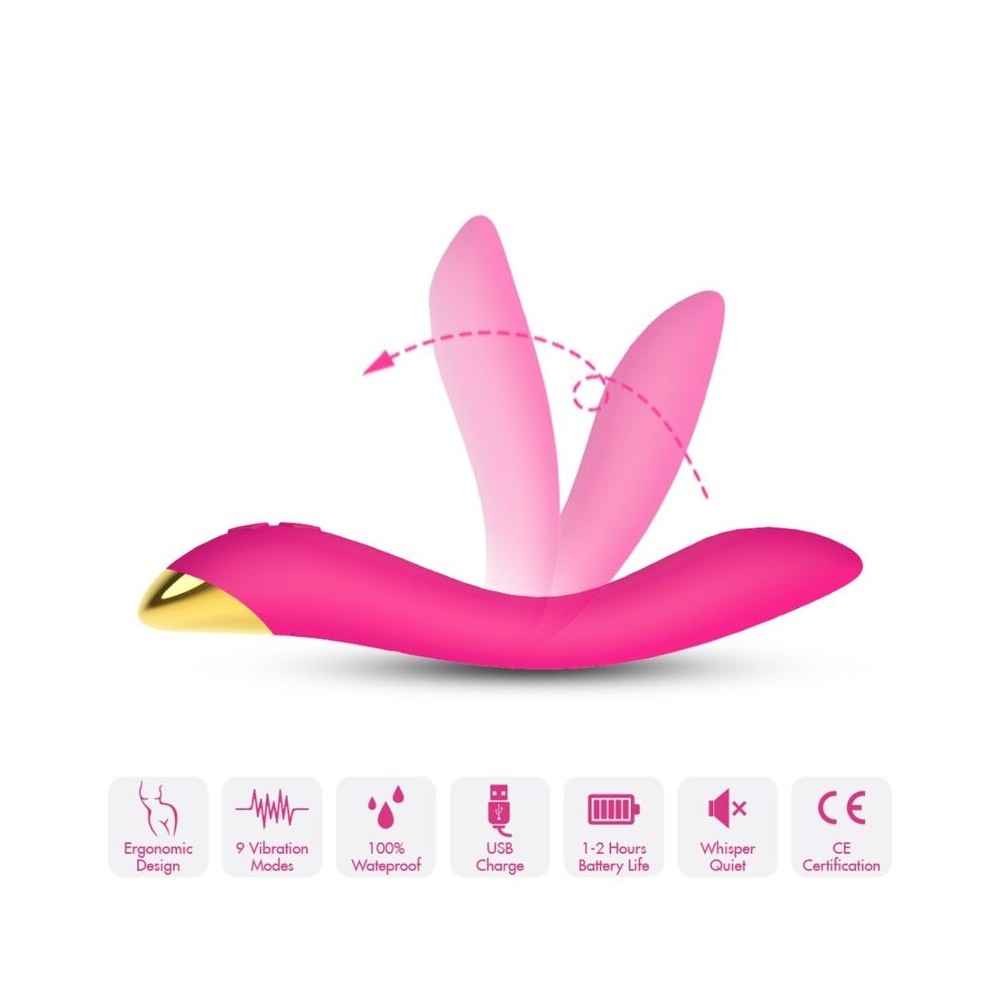 ARMONY - FLAMINGO VIBRADOR MULTPOSIÇÃO FÚCSIA