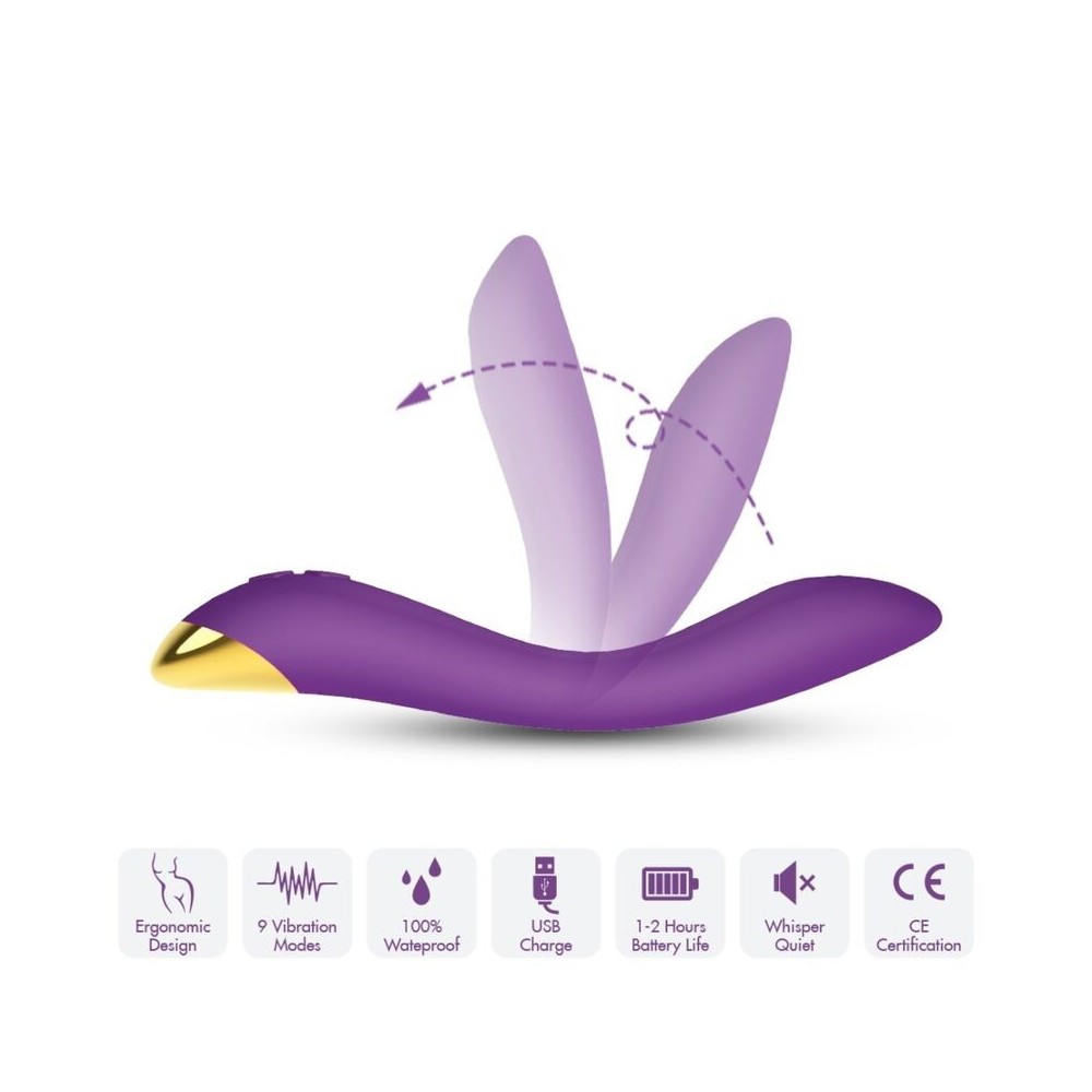ARMONY - VIBRATORE FLAMINGO MULTIPOSIZIONE VIOLA