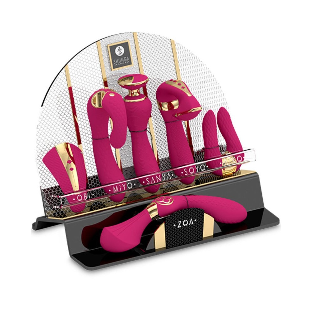 SHUNGA - DISPLAY 6 INTIMATE MASSAGERS FUCHSIA