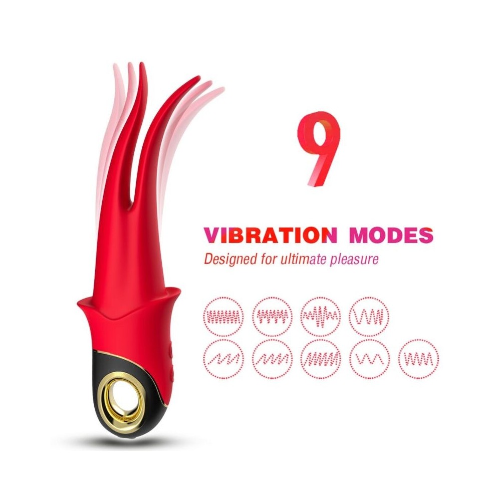 ARMONY - VIBRATORE OMBRA DOPPIA TESTA ROSSO