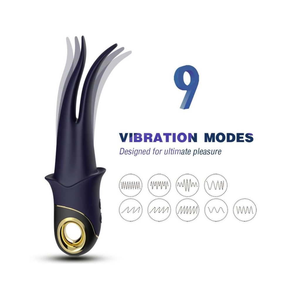 ARMONY - VIBRATORE OMBRA DOPPIA TESTA TEASING BLU