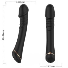 ARMONY - VIBRATORE DILDO IN SILICONE NERO