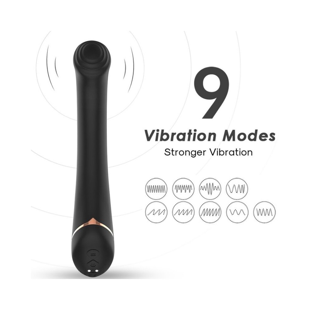 ARMONY - VIBRATEUR FALT HEAD SILICONE NOIR