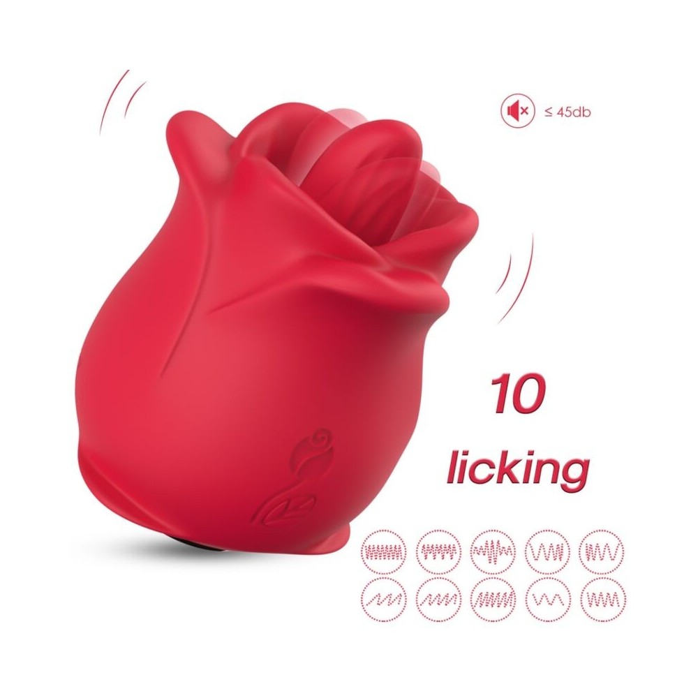 ARMONY - ROSE 10 MODES LICKING CLIT VIBRATOR RED