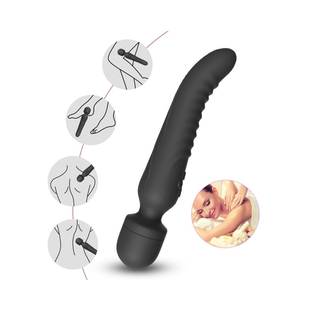 ARMONY - MASSAGER MISSION E VIBRADOR EFEITO DE CALOR PRETO