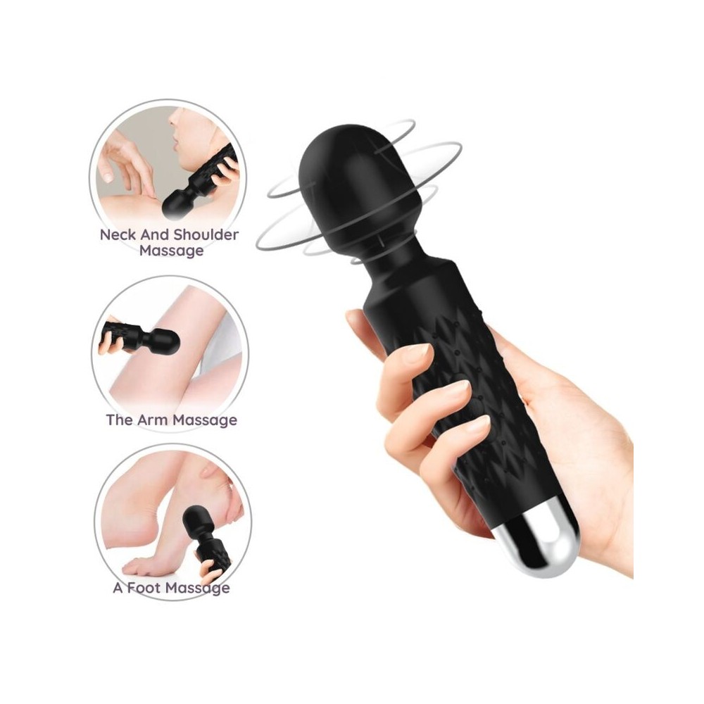 ARMONY - POSTMAN MASSAGER & VIBRATOR SUPER FLEXIBLE HEAD BLACK