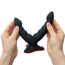 FUN FACTORY - DOPPIO DILDO E MASSAGGIATORE RYDE NERO