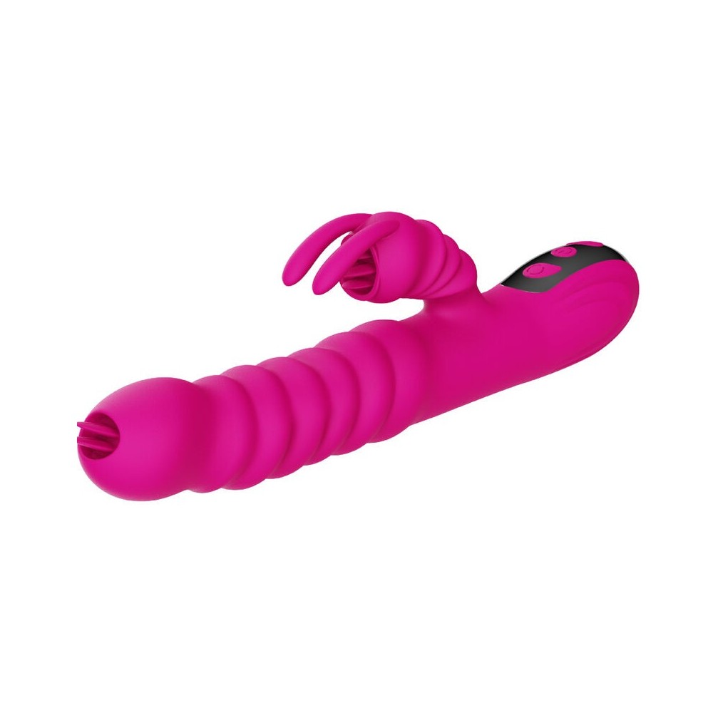 ARMONY - VIBRATOR MULTIFUNCTION RABBIT DOUBLE TONGUE HEAT EFFECT ROSE