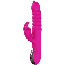 ARMONY - VIBRATOR MULTIFUNCTION RABBIT DOUBLE TONGUE HEAT EFFECT ROSE