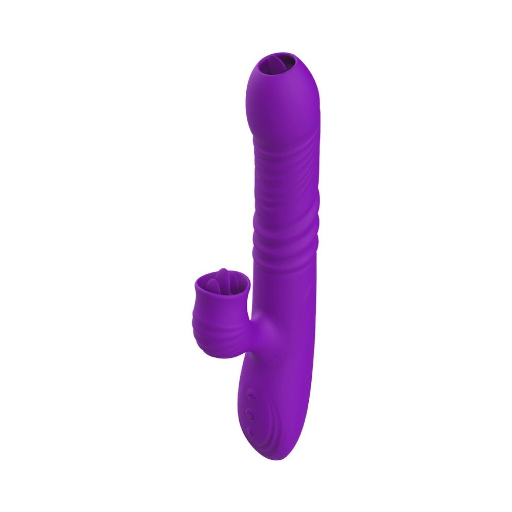 ARMONY - FULLY G SPOT VIBRATOR RABBIT WITH STIMULATING TONGUE HEAT EFFECT PURPLE