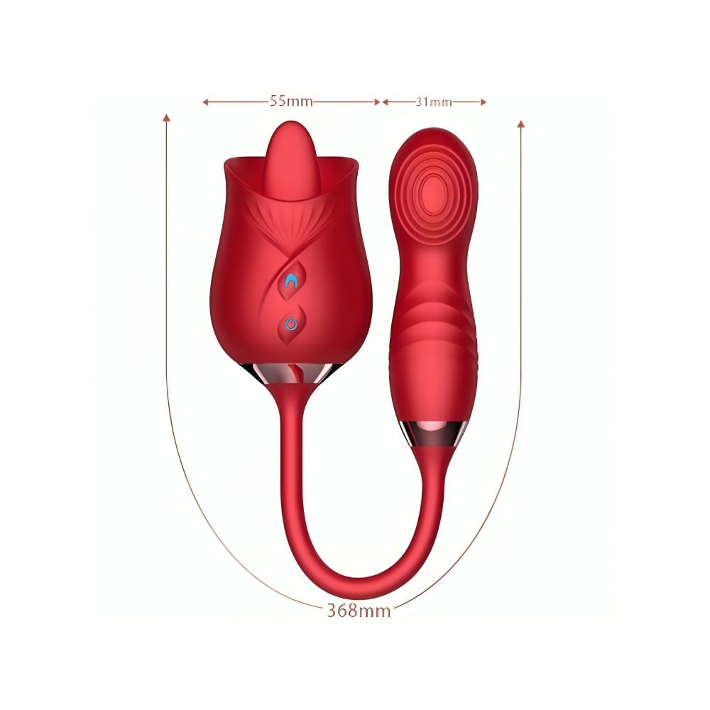 ARMONY - DELIGHT FLOWER VIBRATOR & BUMPING WITH TONGUE RED