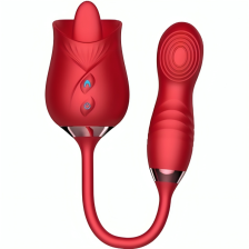 ARMONY - VIBRADOR DE FLOR DELIGHT E BUMPING COM LÍNGUA VERMELHA