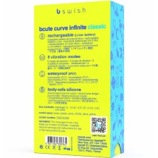 B SWISH - VIBRATEUR EN SILICONE RECHARGEABLE BCUTE CURVE INFINITE CLASSIC JAUNE