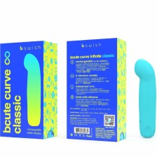 B SWISH - BCUTE CURVE INFINITE KLASSISCHER WIEDERAUFLADBARER VIBRATOR AUS BLAUEM SILIKON