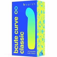 B SWISH - BCUTE CURVE INFINITE CLSSICO RECARREGVEL VIBRADOR AZUL SILICONE