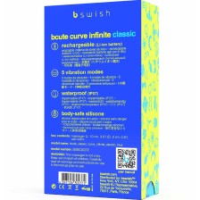 B SWISH - BCUTE CURVE INFINITE KLASSISCHER WIEDERAUFLADBARER VIBRATOR AUS BLAUEM SILIKON