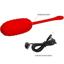 PRETTY LOVE - KIRK RECHARGEABLE VIBRATING EGG RED