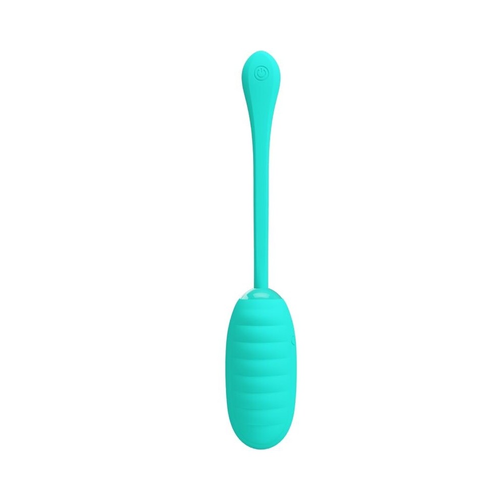 PRETTY LOVE - KIRK RECHARGEABLE VIBRATING EGG AQUA GREEN