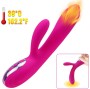 ARMONY - VIBRADOR E ESTIMULADOR FLEXÍVEL COM EFEITO DE CALOR FÚCSIA