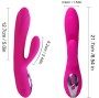 ARMONY - VIBRATEUR & STIMULATEUR FLEXIBLE EFFET CHALEUR FUCHSIA