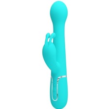 PRETTY LOVE - VIBRATORE DEJON RABBIT 3 IN 1 MULTIFUNZIONE VERDE ACQUA