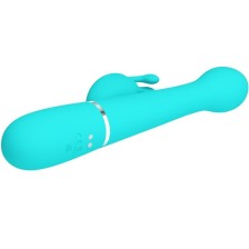 PRETTY LOVE - VIBRATORE DEJON RABBIT 3 IN 1 MULTIFUNZIONE VERDE ACQUA