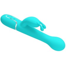 PRETTY LOVE - VIBRATEUR DEJON RABBIT 3 EN 1 MULTIFONCTION VERT AQUA