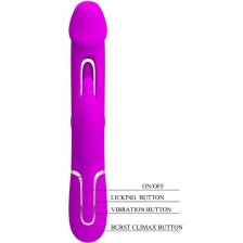 PRETTY LOVE - VIBRATORE DEJON RABBIT 3 IN 1 MULTIFUNZIONE FUCSIA