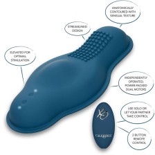 CALEXOTICS - RIDER MASSAGER DUPLO MOTOR CONTROLE REMOTO AZUL