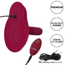 CALEXOTICS - RIDER MASSAGER DUPLO MOTOR CONTROLE REMOTO VERMELHO