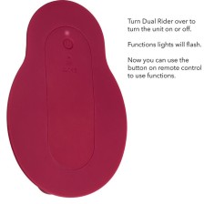 CALEXOTICS - RIDER MASSAGER DOUBLE MOTOR REMOTE CONTROL RED