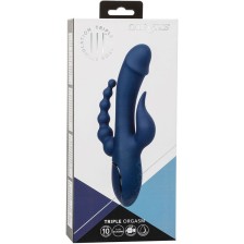 CALEXOTICS - VIBRADOR TRIPLO ORGASM AZUL