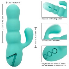 CALEXOTICS - DEL MAR DIVA VIBRATOR RABBIR AQUA GREEN BY CALIFORNIA DREAMING