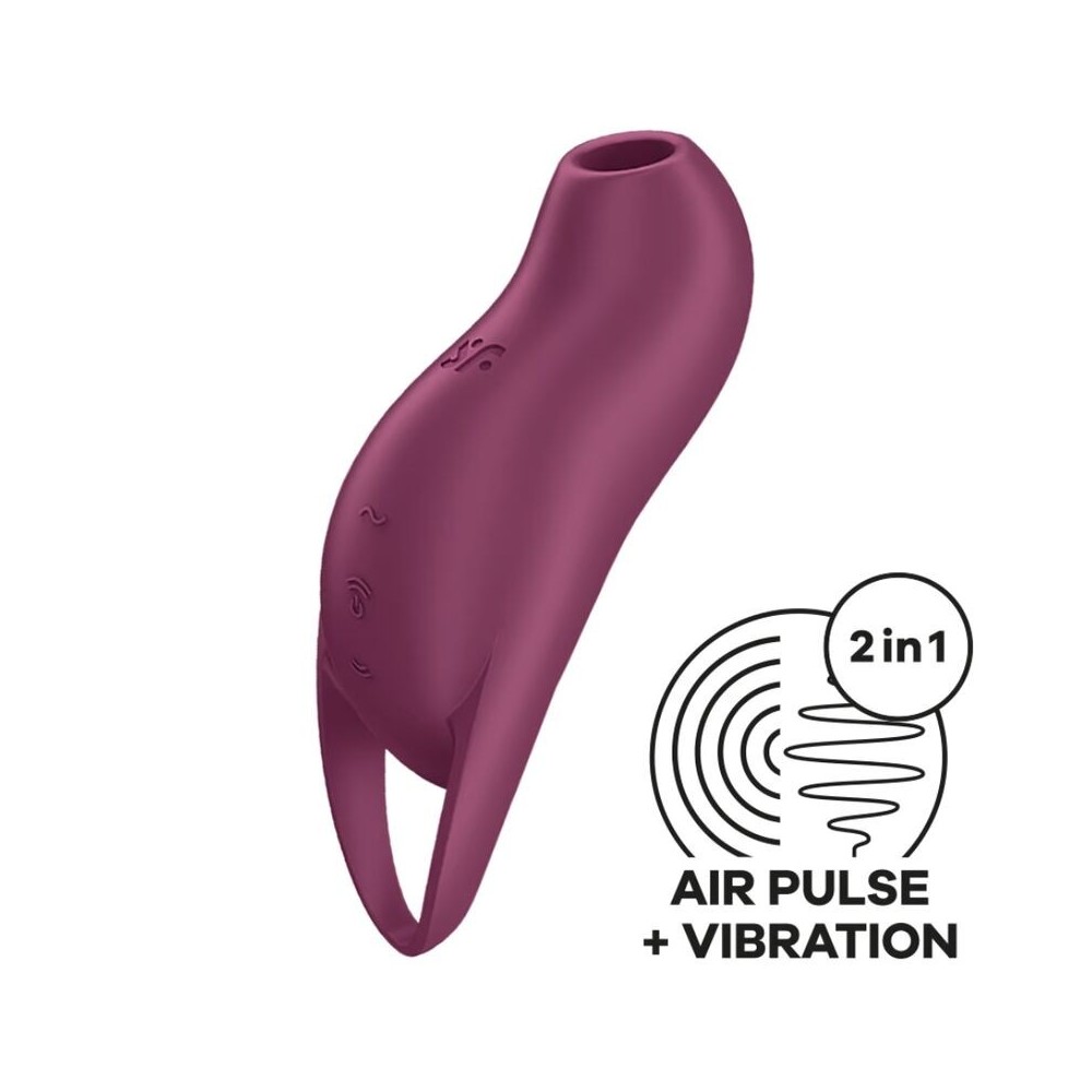 SATISFYER - POCKET PRO 1 CLITORIS STIMULATOR GARNET