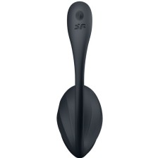 SATISFYER - RIBBED PETAL ESTIMULADOR DE PONTO G CONTROLE REMOTO PRETO APLICATIVO GRATUITO