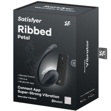 SATISFYER - RIBBED PETAL STIMOLATORE PUNTO G TELECOMANDO NERO APP GRATUITA