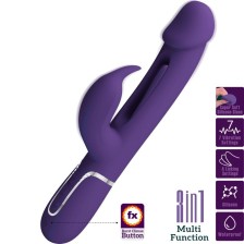 BONITO AMOR - KAMPAS COELHO VIBRADOR MULTIFUNÇÃO 3 EM 1 COM LÍNGUA VIOLETA