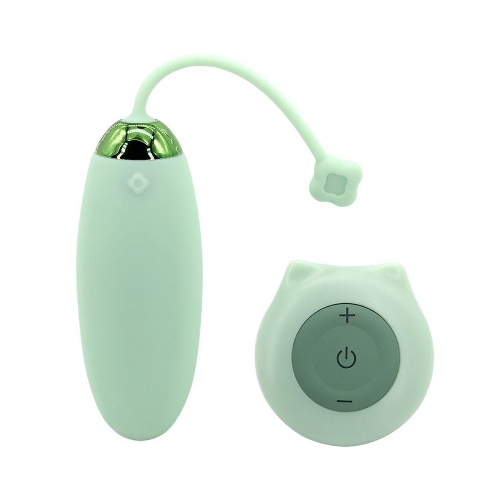 ARMONY - KITTY FUN EGG VIBRATEUR TÉLÉCOMMANDE 10 VIBRATIONS VERT