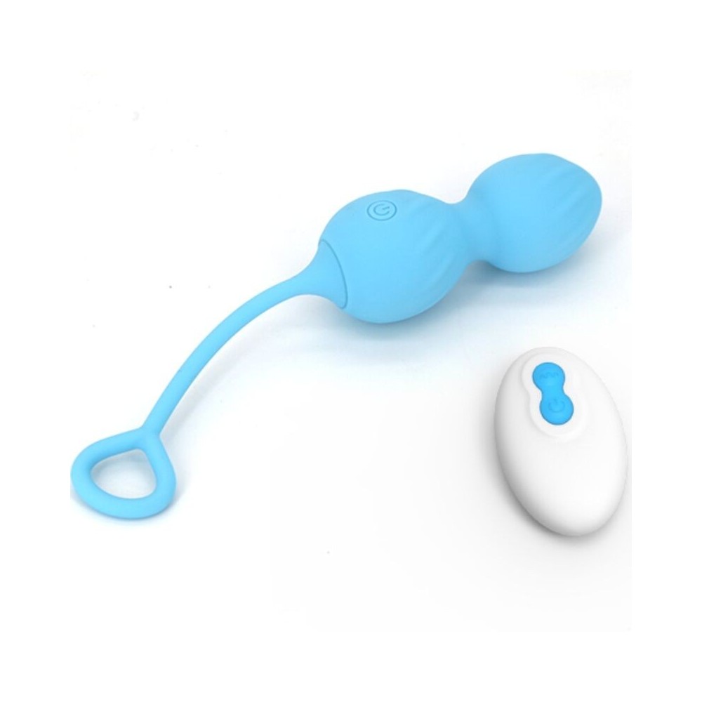 ARMONY - BLOSSOMS VAGINAL DUMBBELL VIBRATION REMOTE CONTROL 10 VIBRATIONS BLUE